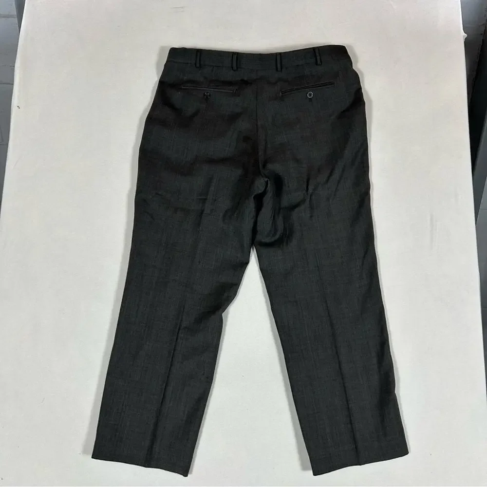 Eddie Bauer Vintage Pleated Wool Slacks Men’s 38 Elastic Waist Slash Pocket